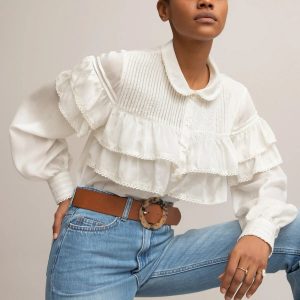 Blusa Casual con Volantes