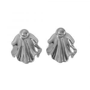 Pendientes acero - Concla con pliegue