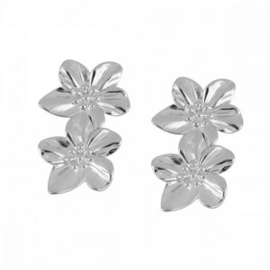 Pendientes acero - Flor de cerezo