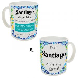 Taza personalizada - Nombre Santiago