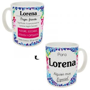 Taza personalizada - Nombre Lorena
