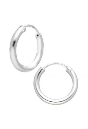 Pendientes acero- aros color plata