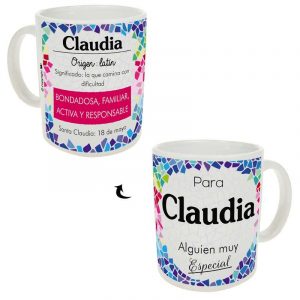 Taza personalizada - Nombre Claudia