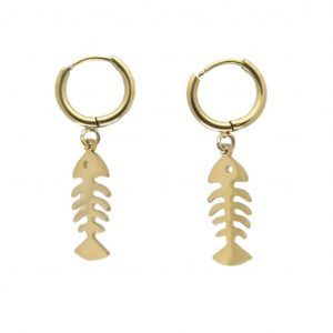 Pendiente acero - Espina de pescado